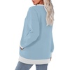 image:imageWIHOLL Crewneck Sweatshirts Women Pockets Long Sleeve Tops Fall FashionSkyblue White