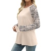 image:imageWIHOLL Long Sleeve Shirts for Women Color Block Raglan Tops Casual Crewneck Basic Tees Fall Clothes 2026 Fashion02  Beige Print