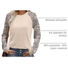 image:imageWIHOLL Long Sleeve Shirts for Women Color Block Raglan Tops Casual Crewneck Basic Tees Fall Clothes 2026 Fashion02  Beige Print