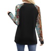 image:imageWIHOLL Long Sleeve Shirts for Women Color Block Raglan Tops Casual Crewneck Basic Tees Fall Clothes 2026 Fashion03  Black Boho Print