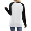 image:imageWIHOLL Long Sleeve Shirts for Women Color Block Raglan Tops Casual Crewneck Basic Tees Fall Clothes 2026 Fashion04  White