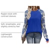 image:imageWIHOLL Long Sleeve Shirts for Women Color Block Raglan Tops Casual Crewneck Basic Tees Fall Clothes 2026 Fashion05  Blue Print