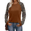 image:imageWIHOLL Long Sleeve Shirts for Women Color Block Raglan Tops Casual Crewneck Basic Tees Fall Clothes 2026 Fashion05  Floral Print