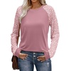image:imageWIHOLL Long Sleeve Shirts for Women Color Block Raglan Tops Casual Crewneck Basic Tees Fall Clothes 2026 Fashion05  Pink Leopard