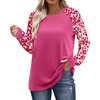 image:imageWIHOLL Long Sleeve Shirts for Women Color Block Raglan Tops Casual Crewneck Basic Tees Fall Clothes 2026 Fashion05  Pink Print
