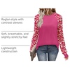 image:imageWIHOLL Long Sleeve Shirts for Women Color Block Raglan Tops Casual Crewneck Basic Tees Fall Clothes 2026 Fashion05  Pink Print