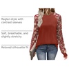 image:imageWIHOLL Long Sleeve Shirts for Women Color Block Raglan Tops Casual Crewneck Basic Tees Fall Clothes 2026 Fashion05  Red Floral