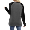 image:imageWIHOLL Long Sleeve Shirts for Women Color Block Raglan Tops Casual Crewneck Basic Tees Fall Clothes 2026 Fashion06  Dark Grey