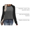 image:imageWIHOLL Long Sleeve Shirts for Women Color Block Raglan Tops Casual Crewneck Basic Tees Fall Clothes 2026 Fashion06  Dark Grey