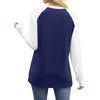 image:imageWIHOLL Long Sleeve Shirts for Women Color Block Raglan Tops Casual Crewneck Basic Tees Fall Clothes 2026 Fashion08  Navy Blue