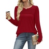 image:imageWIHOLL Long Sleeve Shirts for Women Crewneck Tops Tunic Fall Winter Sweatshirts 2025 Clothes