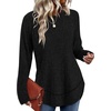 image:imageWIHOLL Long Sleeve Shirts for Women Fall Sweaters Lightweight Trendy Tops1black