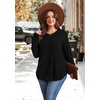 image:imageWIHOLL Long Sleeve Shirts for Women Fall Sweaters Lightweight Trendy Tops1black