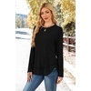 image:imageWIHOLL Long Sleeve Shirts for Women Fall Sweaters Lightweight Trendy Tops1black