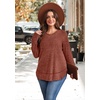 image:imageWIHOLL Long Sleeve Shirts for Women Fall Sweaters Lightweight Trendy Tops1caramel