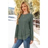 image:imageWIHOLL Long Sleeve Shirts for Women Fall Sweaters Lightweight Trendy Tops1green