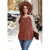 image:imageWIHOLL Long Sleeve Shirts for Women Fall Sweaters Lightweight Trendy Tops1paneled Apricot Caramel