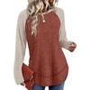 image:imageWIHOLL Long Sleeve Shirts for Women Fall Sweaters Lightweight Trendy Tops1paneled Apricot Caramel
