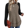 image:imageWIHOLL Long Sleeve Shirts for Women Fall Sweaters Lightweight Trendy Tops1paneled Black Coffee