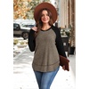 image:imageWIHOLL Long Sleeve Shirts for Women Fall Sweaters Lightweight Trendy Tops1paneled Black Coffee