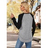 image:imageWIHOLL Long Sleeve Shirts for Women Fall Sweaters Lightweight Trendy Tops1paneled Black Grey