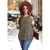 image:imageWIHOLL Long Sleeve Shirts for Women Fall Sweaters Lightweight Trendy Tops1print 3