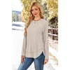 image:imageWIHOLL Long Sleeve Shirts for Women Fall Sweaters Lightweight Trendy Tops2apricot