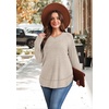 image:imageWIHOLL Long Sleeve Shirts for Women Fall Sweaters Lightweight Trendy Tops2apricot
