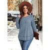image:imageWIHOLL Long Sleeve Shirts for Women Fall Sweaters Lightweight Trendy Tops2blue