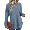 image:imageWIHOLL Long Sleeve Shirts for Women Fall Sweaters Lightweight Trendy Tops2blue