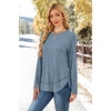 image:imageWIHOLL Long Sleeve Shirts for Women Fall Sweaters Lightweight Trendy Tops2blue