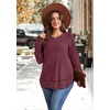 image:imageWIHOLL Long Sleeve Shirts for Women Fall Sweaters Lightweight Trendy Tops2fuchsia