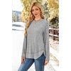 image:imageWIHOLL Long Sleeve Shirts for Women Fall Sweaters Lightweight Trendy Tops2grey