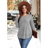 image:imageWIHOLL Long Sleeve Shirts for Women Fall Sweaters Lightweight Trendy Tops2grey