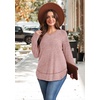 image:imageWIHOLL Long Sleeve Shirts for Women Fall Sweaters Lightweight Trendy Tops2pink