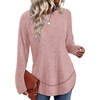 image:imageWIHOLL Long Sleeve Shirts for Women Fall Sweaters Lightweight Trendy Tops2pink