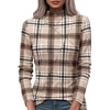 image:imageWIHOLL Long Sleeve Shirts for Women Fall Tops Casual OutfitsBrown Plaid