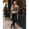 image:imageWIHOLL Long Sleeve Shirts for Women Fall Tops Casual OutfitsBrown Stripe