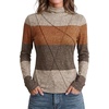 image:imageWIHOLL Long Sleeve Shirts for Women Fall Tops Casual OutfitsBrown Stripe