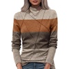image:imageWIHOLL Long Sleeve Shirts for Women Fall Tops Casual OutfitsBrown Stripe