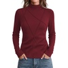 image:imageWIHOLL Long Sleeve Shirts for Women Fall Tops Casual OutfitsWine Red
