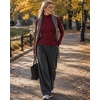 image:imageWIHOLL Long Sleeve Shirts for Women Fall Tops Casual OutfitsWine Red
