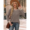 image:imageWIHOLL Long Sleeve Shirts for Women Lightweight Sweaters Fall Outfits 2026 Color Block Winter Clothing Dressy Casual Soft01khaki