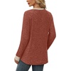 image:imageWIHOLL Long Sleeve Shirts for Women Lightweight Sweaters Fall Outfits 2026 Color Block Winter Clothing Dressy Casual Soft03caramel