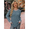 image:imageWIHOLL Long Sleeve Shirts for Women Lightweight Sweaters Fall Outfits 2026 Color Block Winter Clothing Dressy Casual Soft05blue