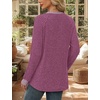 image:imageWIHOLL Long Sleeve Shirts for Women Lightweight Sweaters Fall Outfits 2026 Color Block Winter Clothing Dressy Casual Soft05hot Pink