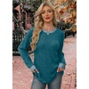 image:imageWIHOLL Long Sleeve Shirts for Women Lightweight Sweaters Fall Outfits 2026 Color Block Winter Clothing Dressy Casual Soft05teal Blue