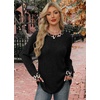 image:imageWIHOLL Long Sleeve Shirts for Women Lightweight Sweaters Fall Outfits 2026 Color Block Winter Clothing Dressy Casual Soft08black Leopard
