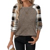 image:imageWIHOLL Long Sleeve Shirts for Women Lightweight Sweaters Fall Outfits 2026 Color Block Winter Clothing Dressy Casual Soft08khaki Plaid