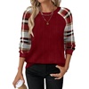 image:imageWIHOLL Long Sleeve Shirts for Women Lightweight Sweaters Fall Outfits 2026 Color Block Winter Clothing Dressy Casual Soft08red Plaid